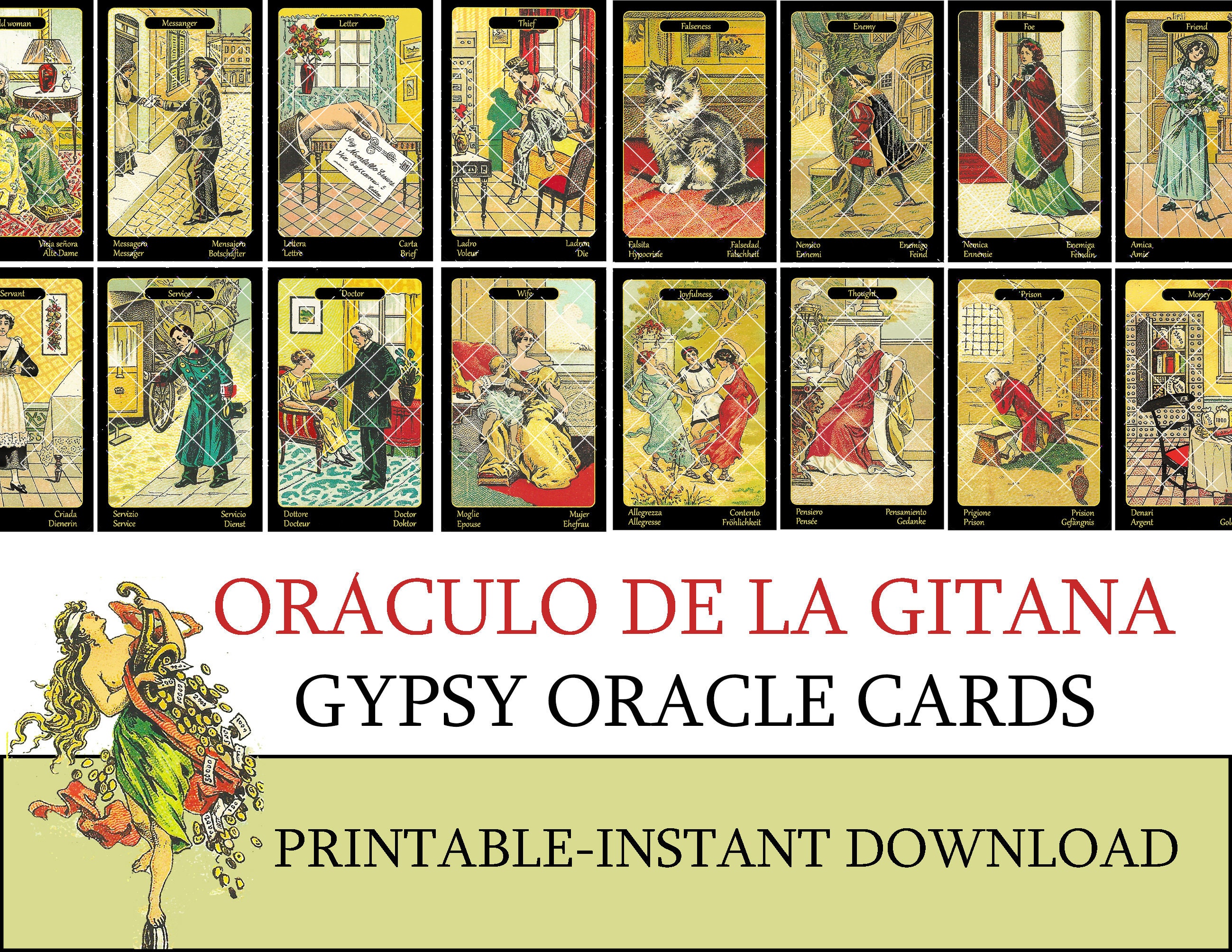 12-Card Free Gypsy Tarot Spread: Explore tarot gitano gratis 12 cartas Online.